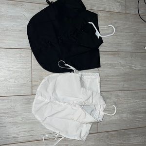 Under button up shirts: white and black bundle